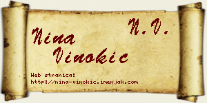 Nina Vinokić vizit kartica